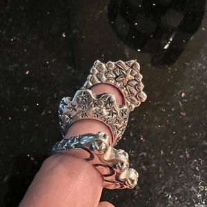 Dian Malouf Sterlin Silver Stackable Rings